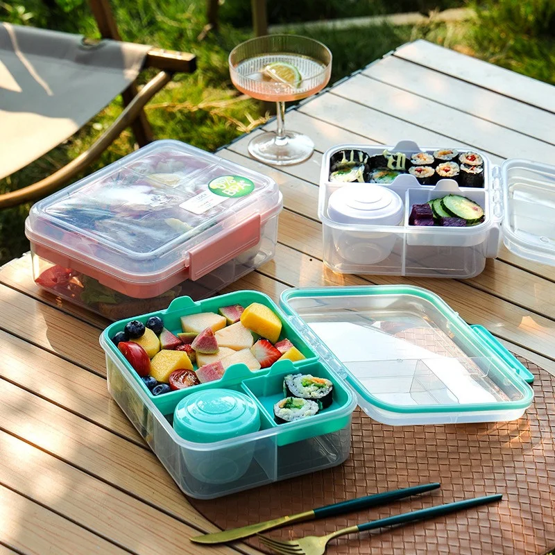 تصميم مقبض محمول بطبقة مزدوجة  - مراجعة Bento Box Two Tier وسعره